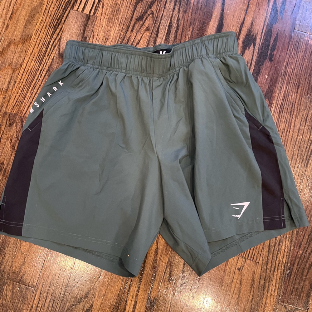 Gymshark Green and Black Athletic Men’s Shorts - NWT